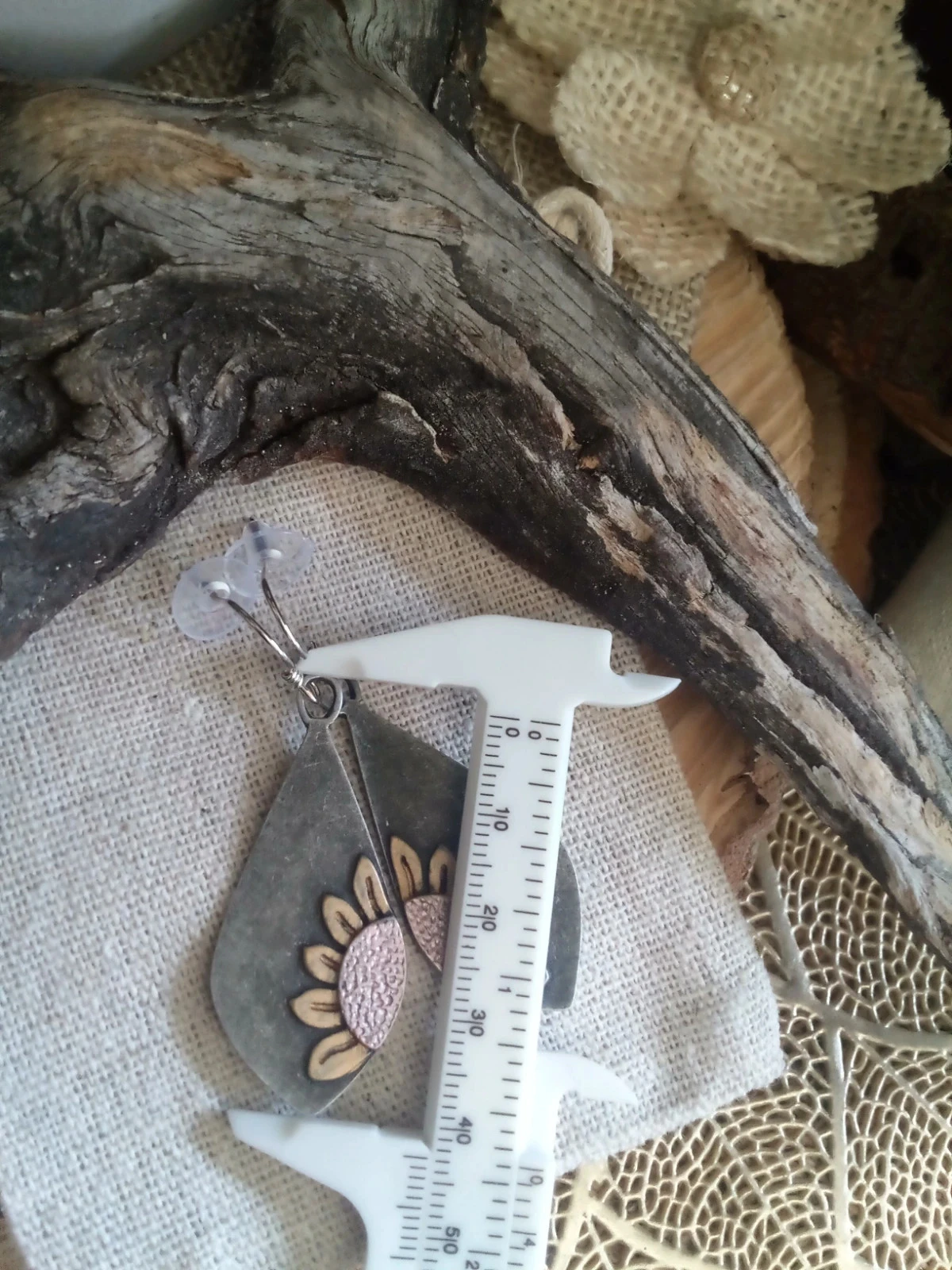 Boucles d'oreilles bohèmes fleurs – photo 2
